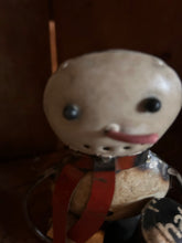 Load image into Gallery viewer, Metal Snowman Holding Hat