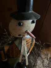 Load image into Gallery viewer, Metal Snowman Orange and Green