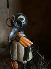 Load image into Gallery viewer, Metal Crow Holding Pumpkin