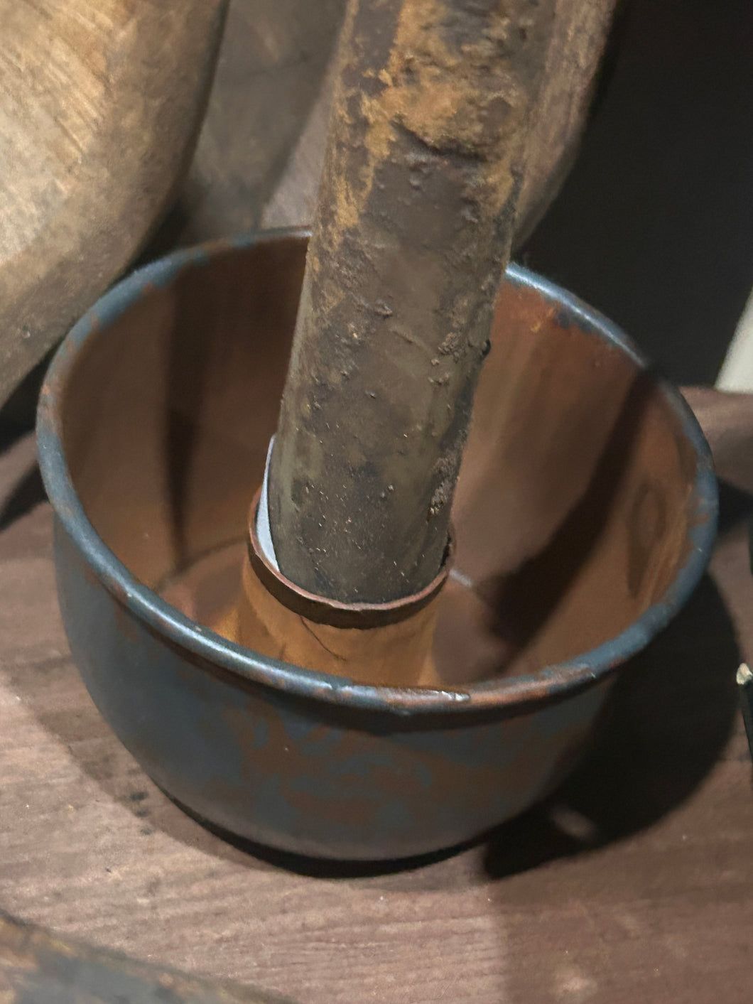 Metal Taper Candle Palm Cup