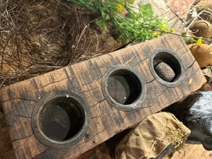 Primitive Reclaimed barn wood Tea Light Box