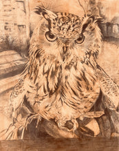 Load image into Gallery viewer, Owl Autumn Art