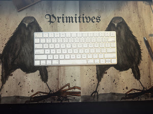 Serious Crow Desk Laptop / keyboard and mouse pad.