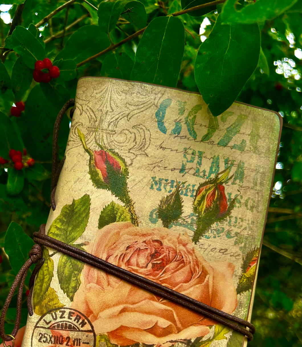 Vintage Cabbage Rose Journal