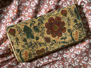 Vintage Folk Art Wallet Clutch