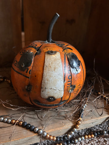 Timeworn Metal Pumpkin