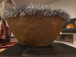 Paper Mache' Pumpkin Bowl