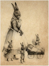 Load image into Gallery viewer, Mamma Bunny and babies Print