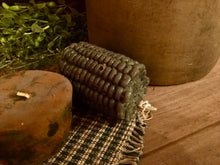 Load image into Gallery viewer, Colonial Primitive Decor, Sweet Blackened Bees Wax Corn Cob Bowl Filler