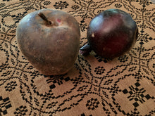 Load image into Gallery viewer, Sweet Apple for the Teacher -Blackened Bees Wax Primitive Large Bowl filler Apple Primitive Decor