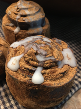 Load image into Gallery viewer, Blackened bees wax hand rolled Cinnamon Roll.